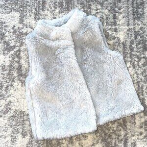 Carter's Toddler Girl Light Gray Faux Fur Vest 4T